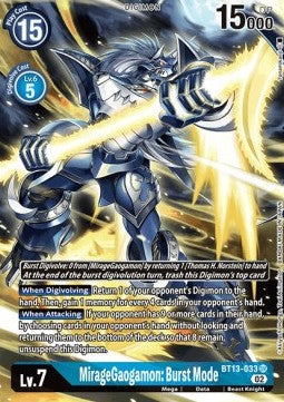 MirageGaogamon: Burst Mode (BT13-033) (V.2) - Versus Royal Knights (Alternative Art) [BT-13-033]