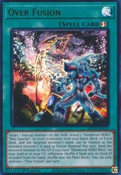 Over Fusion - 25th Anniversary Tin: Dueling Heroes Mega Pack (Ultra Rare) [MP23-137]