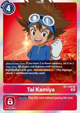 Tai Kamiya (BT1-085) - Resurgence Booster (Rare) [RB-01-BT1-085]