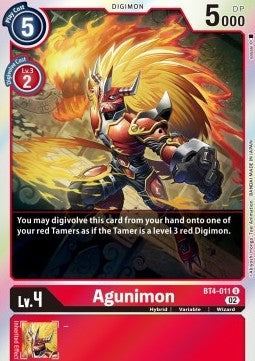 Agunimon (BT4-011) - Resurgence Booster (Uncommon) [RB-01-BT4-011]