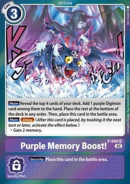 Purple Memory Boost! (P-040) (V.1) - Resurgence Booster (Super Rare) [RB-01-P-040]