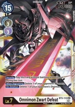 Omnimon Zwart Defeat (BT5-112) - Resurgence Booster (Secret Rare) [RB-01-BT5-112]