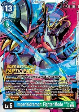 Imperialdramon: Fighter Mode (BT12-031) (V.1) - Championship 2023 Promos (Alternative Art) [CP23-BT12-031]