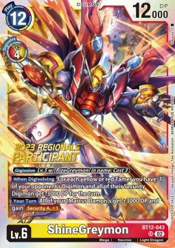 ShineGreymon (BT12-043) (V.1) - Championship 2023 Promos (Alternative Art) [CP23-BT12-043]
