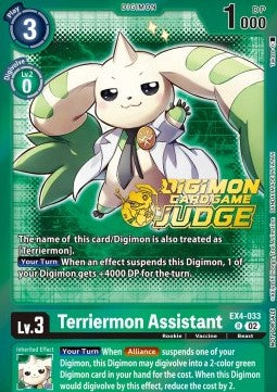 Terriermon Assistant (EX4-033) (V.1) - Judge Promos (Alternative Art) [JP-EX4-033]