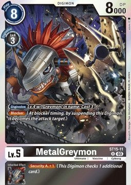 MetalGreymon (ST15-11) (V.1) - Starter Deck: Dragon of Courage (Rare) [ST-15-011]