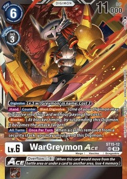 WarGreymon Ace (ST15-12) (V.1) - Starter Deck: Dragon of Courage (Super Rare) [ST-15-012]