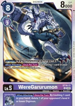 WereGarurumon (ST16-11) (V.1) - Starter Deck: Wolf of Friendship (Rare) [ST-16-011]