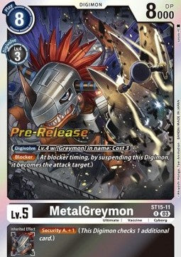 MetalGreymon (ST15-11) (V.2) - Starter Deck: Dragon of Courage (Rare) [ST-15-011]