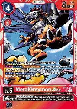MetalGreymon Ace (BT14-014) (V.1) - Blast Ace (Super Rare) [BT-14-014]