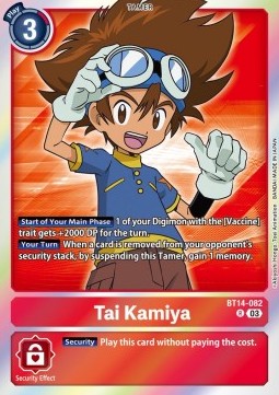 Tai Kamiya (BT14-082) (V.1) - Blast Ace (Rare) [BT-14-082]