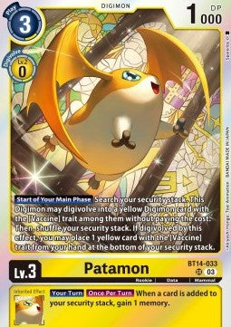 Patamon (BT14-033) (V.1) - Blast Ace (Super Rare) [BT-14-033]