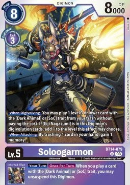 Soloogarmon (BT14-079) - Blast Ace (Rare) [BT-14-079]