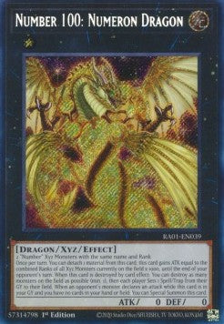Number 100: Numeron Dragon (V.3 - Secret Rare) - 25th Anniversary Rarity Collection (Secret Rare) [RA01-039]