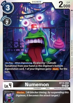 Numemon (BT14-058) - Blast Ace (Rare) [BT-14-058]