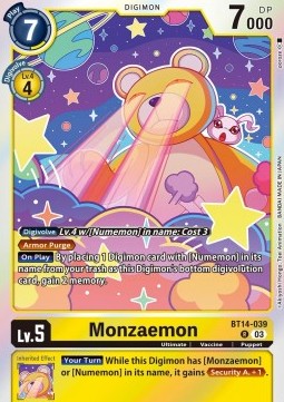 Monzaemon (BT14-039) - Blast Ace (Rare) [BT-14-039]
