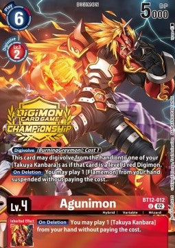 Agunimon (BT12-012) - Championship 2023 Promos (Alternative Art) [CP23-BT12-012]