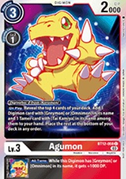 Agumon (BT12-059) - Official Tournament Pack Events (Alternative Art) [OTPE-BT12-059]
