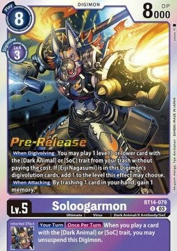 Soloogarmon (BT14-079) - Promos: Blast Ace (Rare) [BT-14P-BT14-079]