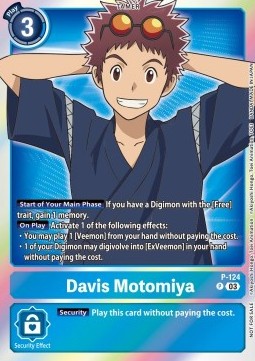 Davis Motomiya (P-124) (V.2) - Promos (Alternative Art) [P-124]
