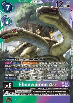 Ebonwumon Ace (EX5-041) (V.1) - Animal Colosseum (Rare) [EX-05-041]