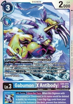 Gabumon (X Antibody) (EX5-015) - Animal Colosseum (Rare) [EX-05-015]
