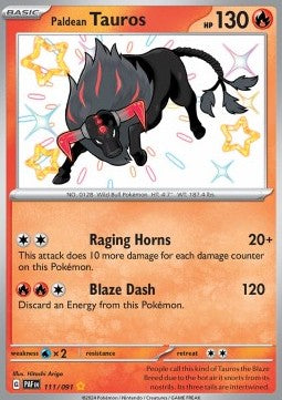 Paldean Tauros - Paldean Fates (Shiny Rare) [PAF-111]