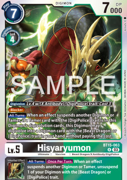 Hisyaryumon (BT15-063) - Exceed Apocalypse (Rare) [BT-15-063]