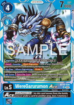 WereGarurumon Ace (BT15-026) - Exceed Apocalypse (Super Rare) [BT-15-026]