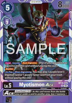 Myotismon Ace (BT15-076) (V.1) - Exceed Apocalypse (Super Rare) [BT-15-076]