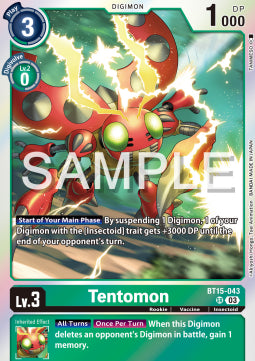 Tentomon (BT15-043) (V.1) - Exceed Apocalypse (Super Rare) [BT-15-043]
