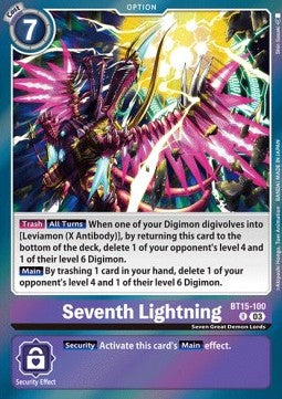 Seventh Lightning (BT15-100) - Exceed Apocalypse (Rare) [BT-15-100]
