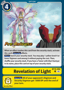 Revelation of Light (BT15-092) - Promos: Exceed Apocalypse (Uncommon) [BT-15P-BT15-092]