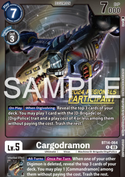 Cargodramon (BT14-064) (V.1) - Championship 2024 Promos (Alternative Art) [CP24-BT14-064]