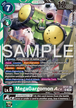 MegaGargomon Ace (ST17-08) (V.1) - Advanced Deck: Double Typhoon (Super Rare) [ST-17-008]