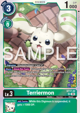 Terriermon (ST17-02) (V.1) - Advanced Deck: Double Typhoon (Super Rare) [ST-17-002]