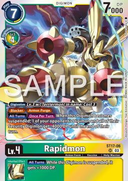 Rapidmon (ST17-06) (V.1) - Advanced Deck: Double Typhoon (Super Rare) [ST-17-006]