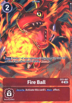 Fire Ball (EX2-067) - Advanced Deck: Double Typhoon (Alternative Art) [ST-17-EX2-067]