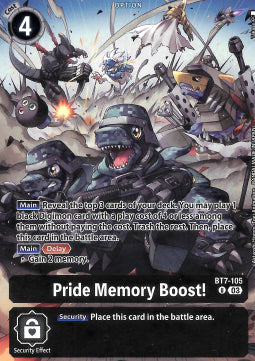 Pride Memory Boost! (BT7-105) - Advanced Deck: Double Typhoon (Alternative Art) [ST-17-BT7-105]
