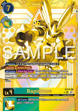 Rapidmon (ST17-06) (V.2) - Advanced Deck: Double Typhoon (Alternative Art) [ST-17-006]