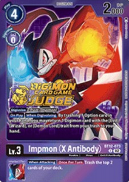 Impmon (X Antibody) (BT12-073) - Judge Promos (Alternative Art) [JP-BT12-073]