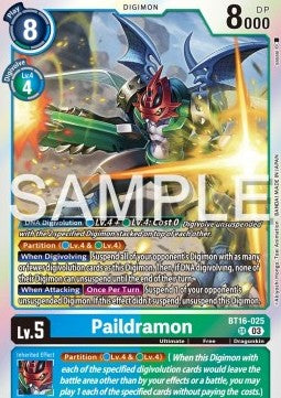 Paildramon (BT16-025) (V.1) - Beginning Observer (Super Rare) [BT-16-025]