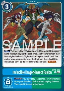 Invincible Dragon-Insect Fusion (BT16-092) - Beginning Observer (Uncommon) [BT-16-092]