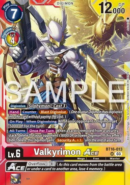 Valkyrimon Ace (BT16-013) (V.1) - Beginning Observer (Super Rare) [BT-16-013]