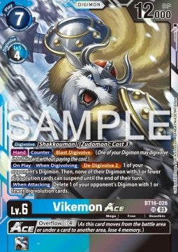 Vikemon Ace (BT16-026) (V.1) - Beginning Observer (Super Rare) [BT-16-026]