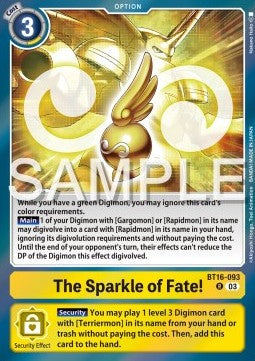 The Sparkle of Fate! (BT16-093) - Beginning Observer (Rare) [BT-16-093]