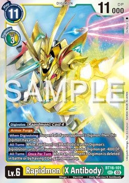 Rapidmon (X Antibody) (BT16-101) (V.1) - Beginning Observer (Secret Rare) [BT-16-101]