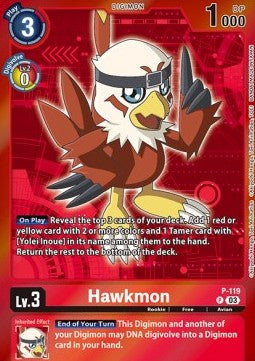 Hawkmon (P-119) - Promos: Beginning Observer (Alternative Art) [BT-16P-P-119]