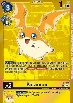 Patamon (P-122) - Promos: Beginning Observer (Alternative Art) [BT-16P-P-122]