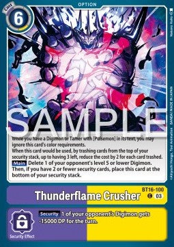 Thunderflame Crusher (BT16-100) - Beginning Observer (Common) [BT-16-100]